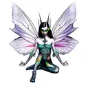 evil fairy tattoo design idea