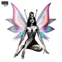 evil fairy tattoo design idea