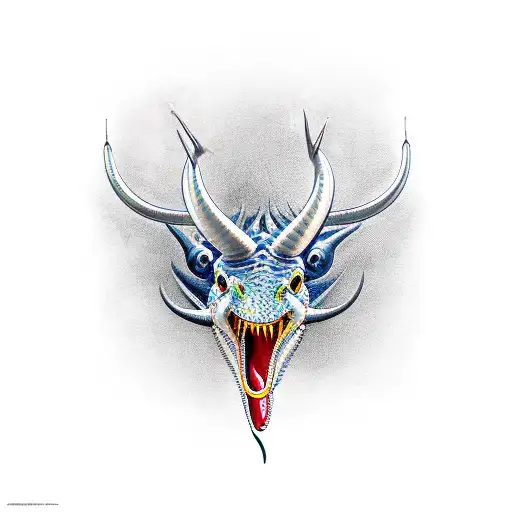 marlin 1895 sbl gun with horned viper snake tattoo design idea