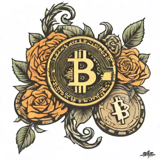Bitcoin buy the dip tattoo design idea