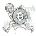Bitcoin buy the dip tattoo design idea