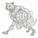 Bitcoin buy the dip tattoo design idea