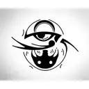 Itachi sharingan crows tattoo design idea