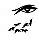 Itachi sharingan crows tattoo design idea
