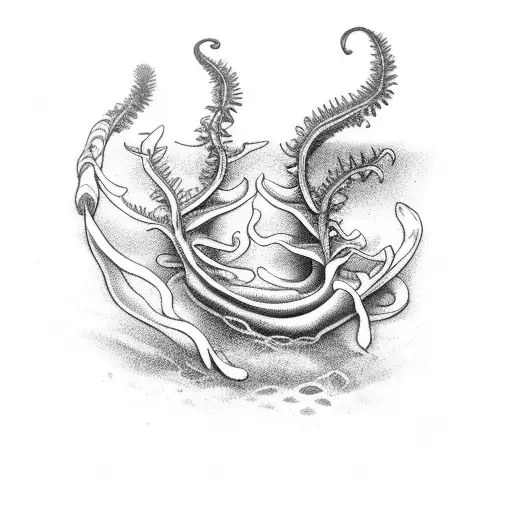 swordfern and bull kelp tattoo design idea