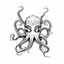 octopus Titanic  tattoo design idea