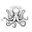 octopus Titanic  tattoo design idea