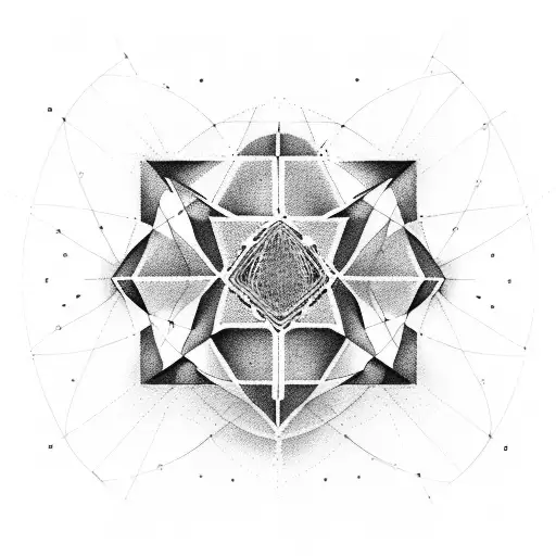 Geometric representation of the physics behind ion beam therapy tattoo design idea