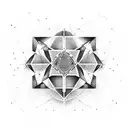 Geometric representation of the physics behind ion beam therapy tattoo design idea