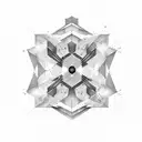 Geometric representation of the physics behind ion beam therapy tattoo design idea