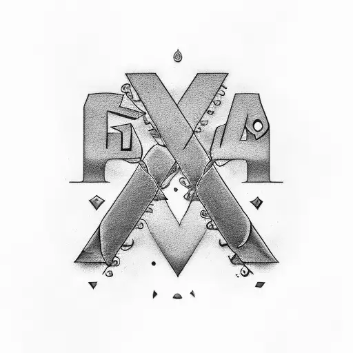 Word "Feels" and "23" in roman numerals tattoo design idea