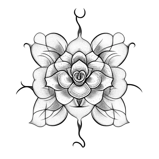 thorny flowery vines sexy tattoo design idea