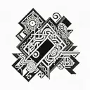 Y2K Lines forming tattoo design idea