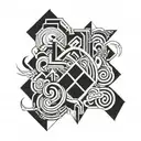 Y2K Lines forming tattoo design idea