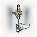 screwdriver and screw tattoo design idea
