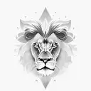 Lion with warrior spelling tattoo design idea