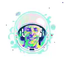 Astronaut sitting on the moon  tattoo design idea