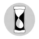 Hourglass with cracks and half empty tattoo design idea