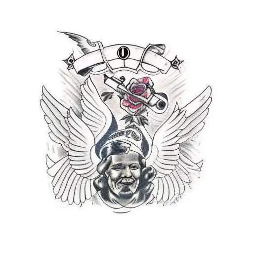 3 angels  tattoo design idea