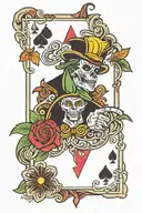 black jack and a joint 420 tattoo design idea