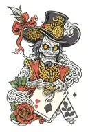 black jack and a joint 420 tattoo design idea