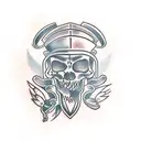 gladiator bloody tattoo design idea