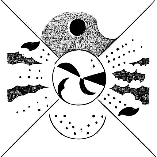 sol y luna tattoo design idea