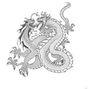Dragon cute tattoo design idea