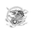 Dragon cute tattoo design idea