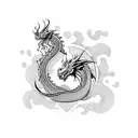 Dragon cute tattoo design idea