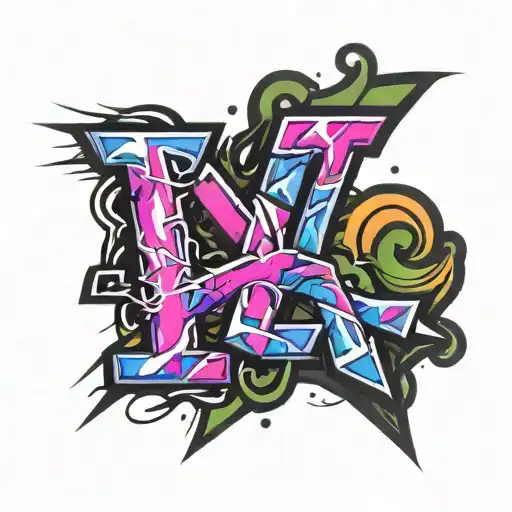 letters a and c tattoo design idea