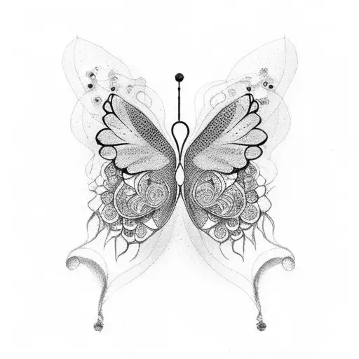 semi colon butterfly  tattoo design idea