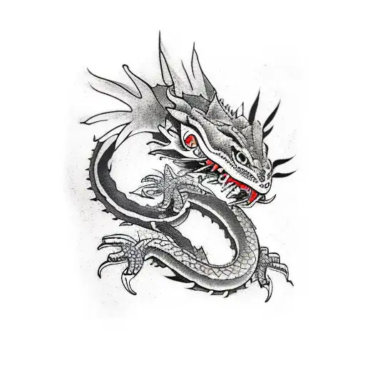 Hey it's me Jinju! — This is my water dragon tattoo it one of my...