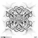 lovecraftian impossiblely geometric squares optical illusion tattoo design idea