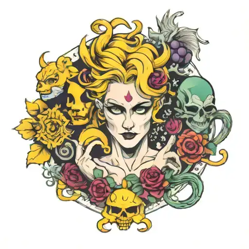 seven deadly sins personified  tattoo design idea