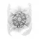 Zach Bryan and Christian theme tattoo design idea