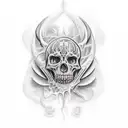 Zach Bryan and Christian theme tattoo design idea