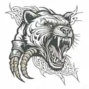 bear claw marks tearing tattoo design idea