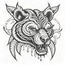 bear claw marks tearing tattoo design idea