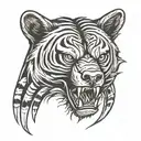 bear claw marks tearing tattoo design idea