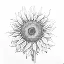 Sunflower tattoo design idea