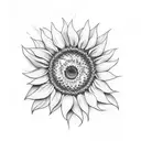 Sunflower tattoo design idea