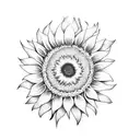 Sunflower tattoo design idea