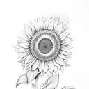 Sunflower tattoo design idea