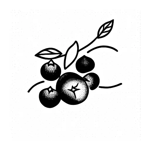 blueberries tattoo design idea
