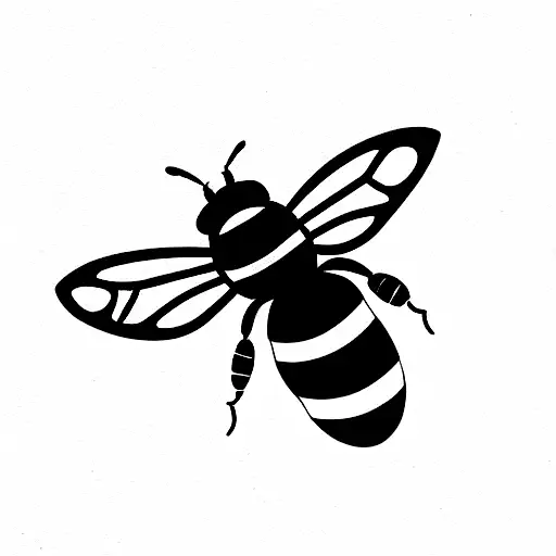 viola blueberries bee tattoo design idea