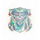 link playing ocarina tattoo design idea