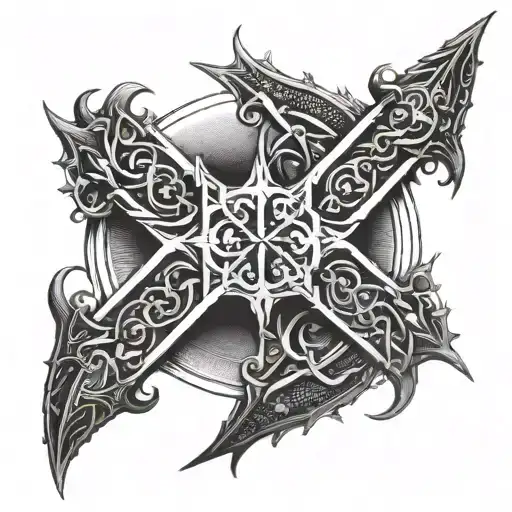 leviathan cross tattoo design idea
