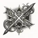 leviathan cross tattoo design idea