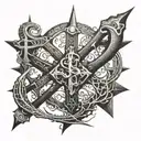 leviathan cross tattoo design idea